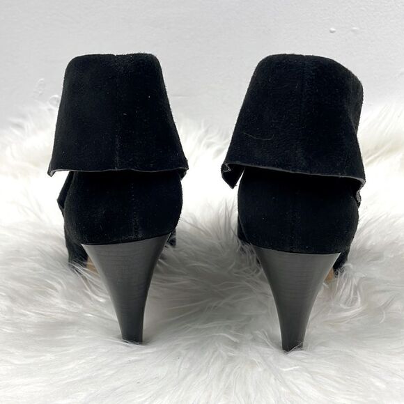 VIA SPIGA black suede ankle heel booties 7M - Picture 5 of 10